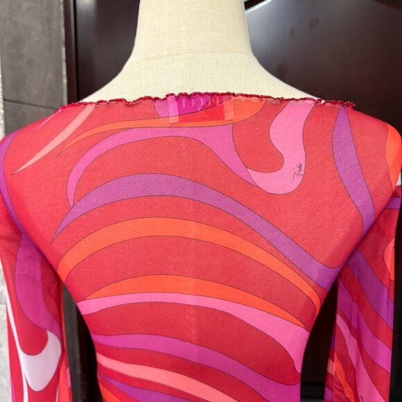 PUCCI Marmo printed mesh maxi dress - Picture 6 of 10